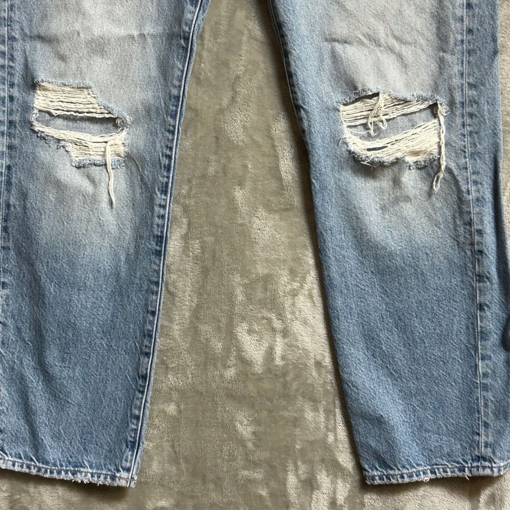 Edwin Tash Relaxed Straight Leg Distressed Ripped Jeans Button Fly 29- See Meas. - Picture 4 of 14